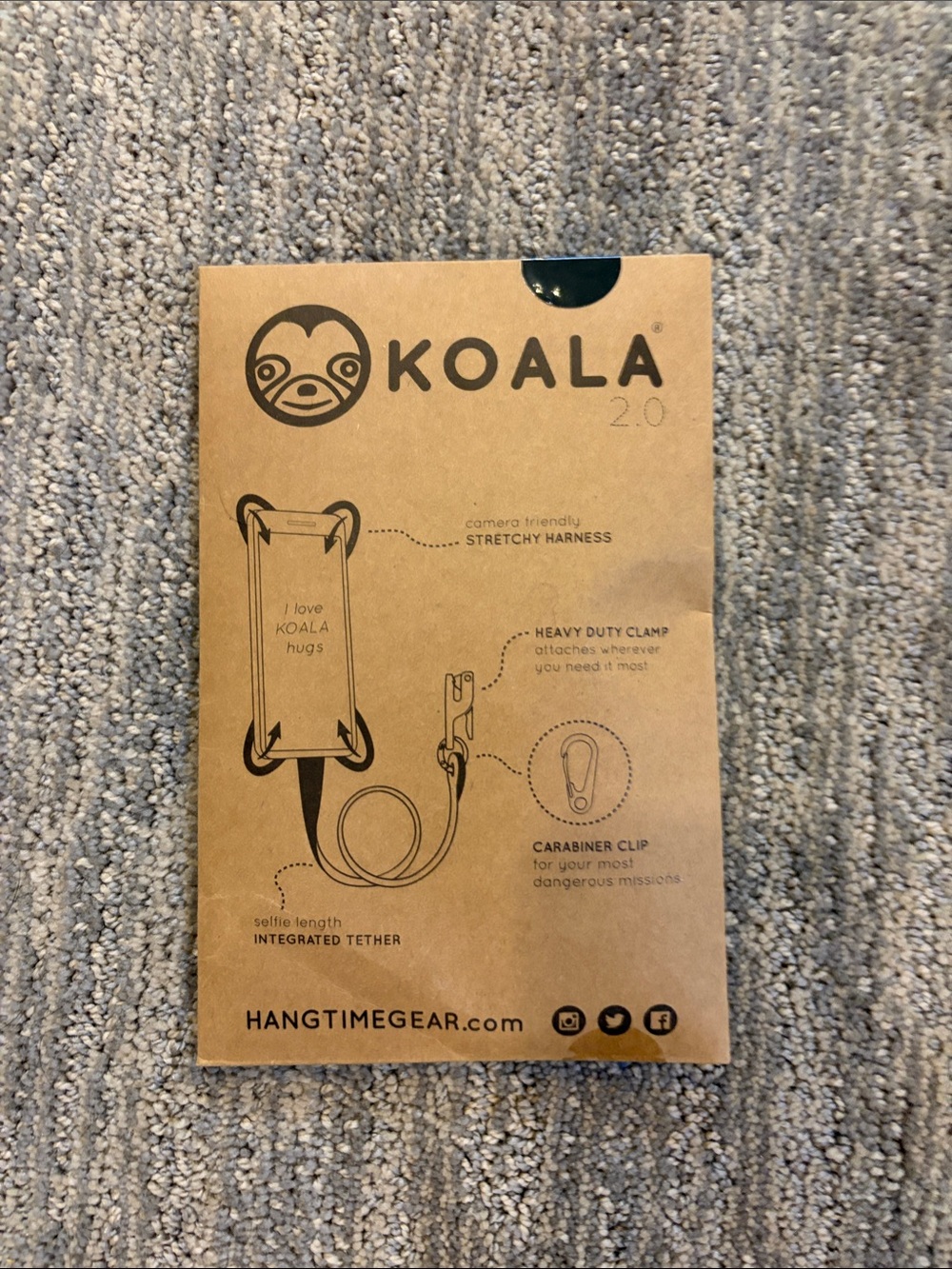 Koala 2.0 Stretchy Phone Harness - Brown